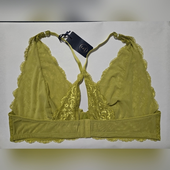 New Zoey Lace Olive Bralette / Size L - Picture 2 of 12